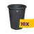 PLAFOR irodai papírkosár Szürke 15L (Karton - 10 db)