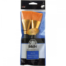 Plaid Ecset - lapos , Premium Basecoating Brushes / Folkart Brush (2 db) ecset