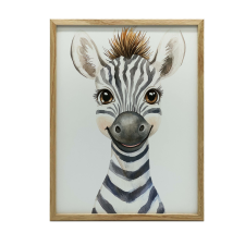PLAKÁT FALIKERETHEZ ZEBRA MERRY ALUMÍNIUM 70X100 CM MATT grafika, keretezett kép