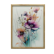 PLAKÁT FALRA ARANY KERETBEN MEZŐI CSOKOR VIRÁG 50x70 CM grafika, keretezett kép