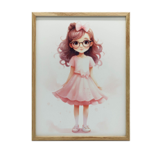 PLAKÁT FALRA ARANY KERETBEN PINK JOY 70x100 CM MATTE grafika, keretezett kép