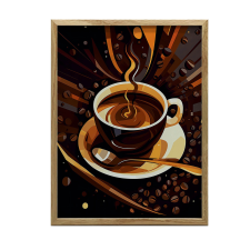 PLAKÁT FALRA KERETBEN RETRO AROMA KONYHA 70x100 CM grafika, keretezett kép