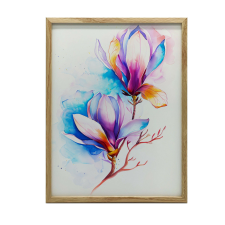 PLAKÁT KERET FALHOZ MAGNÓLIA SZÍNES ROBBANÁSA 70x100 CM grafika, keretezett kép