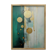 PLAKÁT KERETFAL ÖSSZETÉTELÉHEZ ZÖLD TONES 70x100 CM grafika, keretezett kép