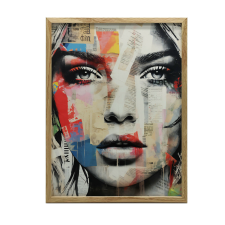  PLAKÁT KERETFALHOZ ÉRZELMEK MOZAIKJA SÖTÉTBARNA 70x100 CM grafika, keretezett kép