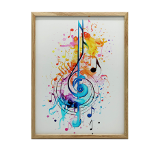  PLAKÁT KERETFALHOZ SÖTÉTBARNA SZÍNES FA KULCS 50x70 CM grafika, keretezett kép