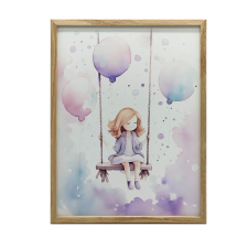 PLAKÁT KERETFALHOZ SZÍNES SWING JOY NAPPALI 30x40 CM grafika, keretezett kép
