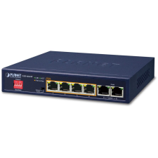 Planet Technology Corp. PLANET 4-Port 10/100/1000T 802.3at PoE + 2-Port (GSD-604HP) hub és switch
