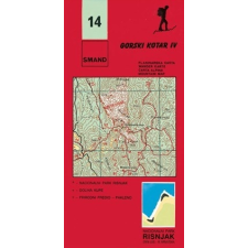 Planinarska karta 14. Gorski Kotar turista térkép Smand 1:30 000 térkép