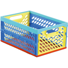 Plastexpress ÖSSZECSUKHATÓ REKESZ, MŰANYAG, VEGYES SZÍNEK 34,5X23,5X16,5CM papírárú, csomagoló és tárolóeszköz