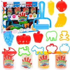  Plasticine Gyurma készlet 4 csésze gyurma, gyümölcs és állatok gyurma