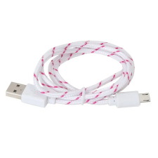 Platinet Omega Fabric Braided microUSB to USB Cable 1m White OUFBCW kábel és adapter