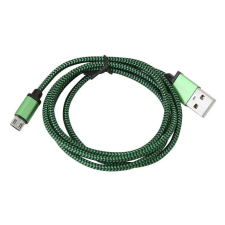 Platinet Platinet micro USB to USB fabric braided cable 1m Green kábel és adapter