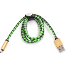 Platinet PUCLC1G microUSB to USB Leather Cheked cable 1m Green (PUCLC1G) kábel és adapter