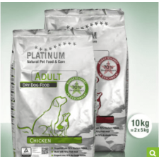Platinum Natural Adult Duo - 5 kg Csirke, 5 kg Bárány kutyaeledel