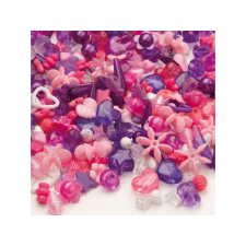 Playbox : Műanyag fűzhető gyöngyök 1000db-os szett pink és lila színekben kreatív és készségfejlesztő