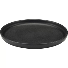 Playground Elements Lapos tányér, magasság: 26 mm, Ø: 220 mm, fekete tányér és evőeszköz