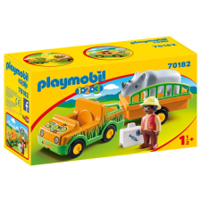 Playmobil 1.2.3 - Állatkerti autó orrszarvúval játékszett playmobil