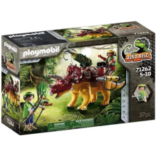 Playmobil Dino Rise - Triceratops harci dinó figura csáklyavetővel 71262 playmobil
