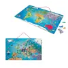  PlayTive 75 x 45 cm fa 94 részes Európa / Világ mágneses térkép, puzzle (Magnetic Map of World / Europe)