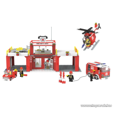 Playtive Clippys CL-12811 Tűzoltóság játék építő állomás szett, 834 részes barkácsolás
