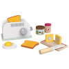 Playtive PlaytTive Wooden Toaster Set 12 részes játék fa pirító, kenyérpirító - reggeliző készlet 2 szelet pirítóssal, tükörtojással, vajjal, deszkával, lekvárral, csokikrémmel és késsel