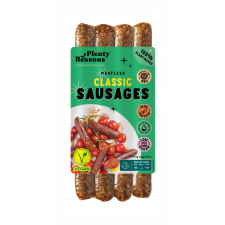 Plenty Reasons Plenty Reasons vegán klasszikus kolbász jellegű termék 180 g reform élelmiszer