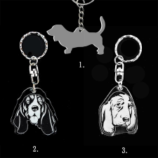  Plexi kulcstartó - Basset hound kulcstartó