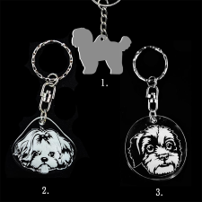  Plexi kulcstartó - Shih-tzu kulcstartó