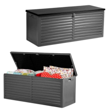 Plonos Kerti láda 390l 143x57x53,5cm - fekete-szürke kerti tárolás