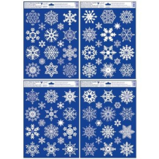 PLUS LINE Hópehely mintás ablakmatrica, 30 x 42 cm - többféle party kellék