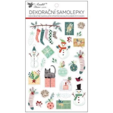 PLUS LINE Karácsonyi zokni mintás matrica - 15 x 25 cm party kellék