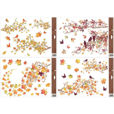 PLUS LINE Őszi faágak ablakmatrica - 30 x 42 cm, többféle party kellék