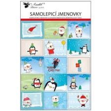PLUS LINE Pingvin mintás ajándékkísérő matrica, 21 x 32 cm - 30 db-os party kellék