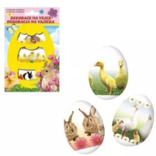 PLUS LINE Tojásdíszítő fólia, 12 db-os - Húsvéti állatok party kellék