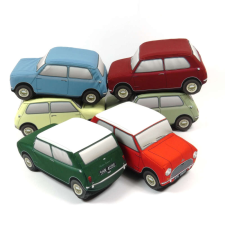 Plüss Austin Mini Cooper S 1967 piros plüssfigura
