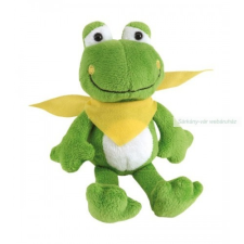  Plüss béka sárga kendővel. 18 cm plüssfigura