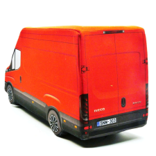 Plüss Iveco Daily fehér plüssfigura