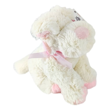 Plüss kutya rózsaszín szalaggal 20 cm - Artesavi plüssfigura