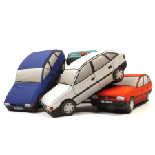 Plüss Opel Astra F 1992 bordó plüssfigura
