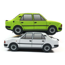 Plüss Skoda 120 mustársárga plüssfigura