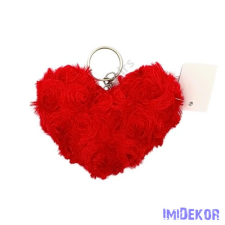 Plüss szív 12 cm dekorációs kellék