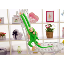 Plüssmajom anyu csöppséggel zöld 90 cm plüssfigura