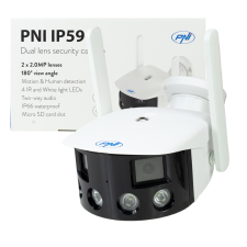 PNI 4.0Mp-es, SuperHd, IP 180 fokos csőkamera, dupla WiFi-vel, microSd foglalattal, mozgás követéssel (PNI-IP590) megfigyelő kamera