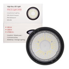 PNI Fém LED függő lámpatest, 200W, 6500K, IP65 (PNI-DL2200) világítás