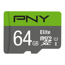 PNY 64gb microsdxc elite class 10 uhs-i + adapterrel p-sdux64u185gw-ge memóriakártya