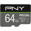 PNY 64gb microsdxc pro elite class 10 u3 + adapterrel p-sdu64gv31100pro-ge