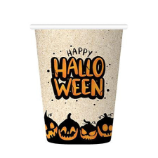 . Pohár, papír, 210 ml, "Halloween" party kellék