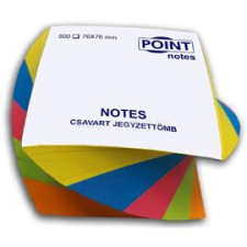 Point 76x76 mm 500 lapos élénk színű csavart jegyzettömb (C20530) jegyzettömb
