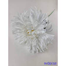  Pók krizantém szálas selyemvirág D19cm M68cm - Fehér dekorációs kellék